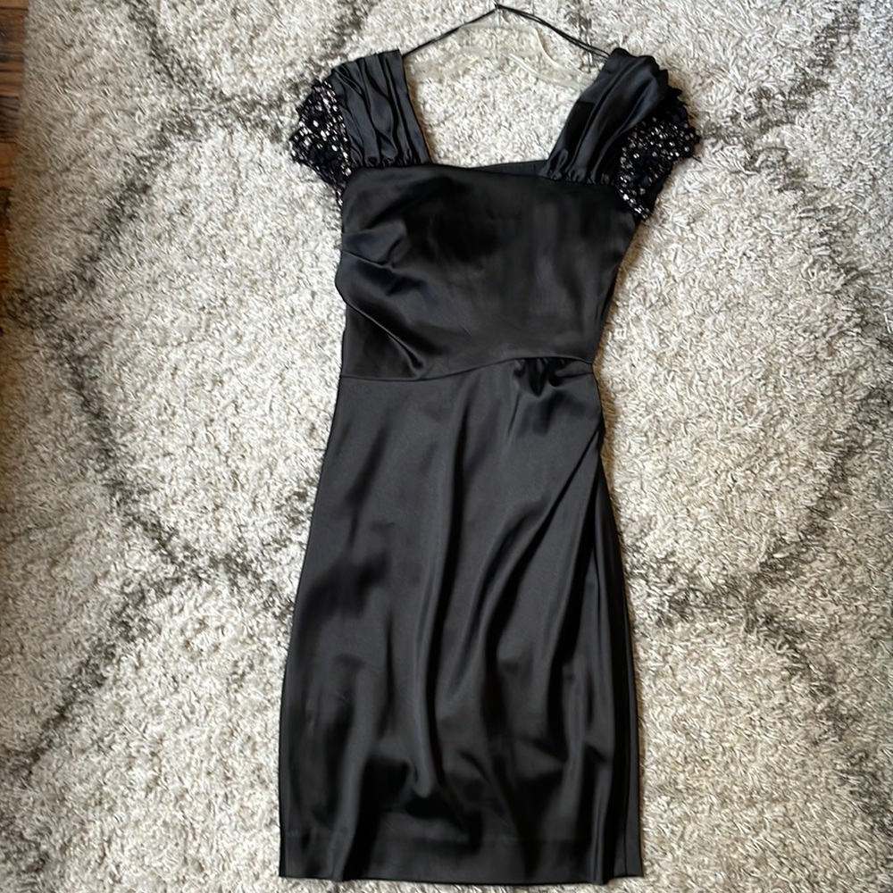 Badgley Mischka black cocktail dress (size 2)